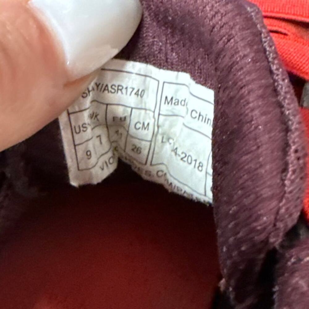 Vionic Womens Shay Red 9 Sneakers Merlot - Picture 7 of 7